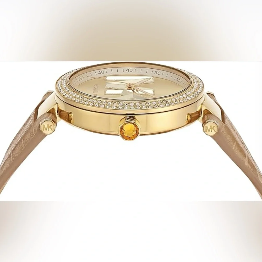 Michael Kors Gold Dial with Tan Strap Women's Watch